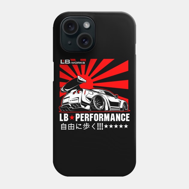 Nissan GT-R R35 Liberty Walk Phone Case by rizadeli