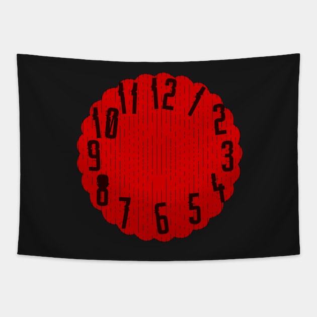 red clock Tapestry by jaml-12