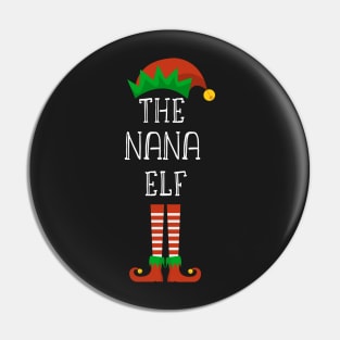 Matching Family Christmas Group Elf Gift - The Nana Elf - Funny Pajama Christmas Holiday Pin