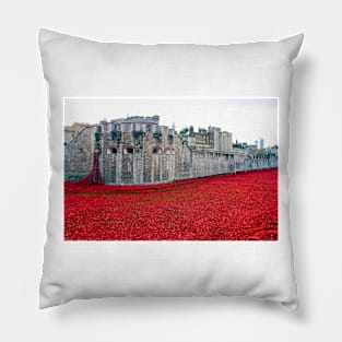 Tower of London Red Poppy Poppies UK Pillow