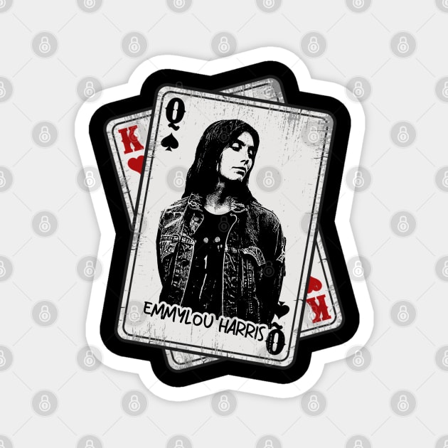 Retro Emmylou Harris Card Style Magnet by Slepet Anis