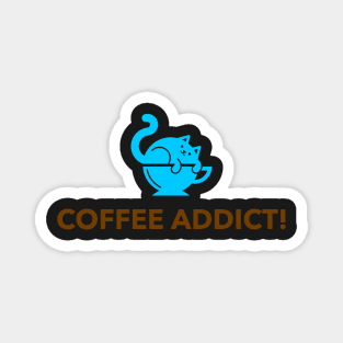Cute Kitty in a Coffee Cup Magnet