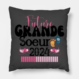 Enfant Future Grande Soeur 2024 En Cours Annonce Grossesse Surprise Pillow