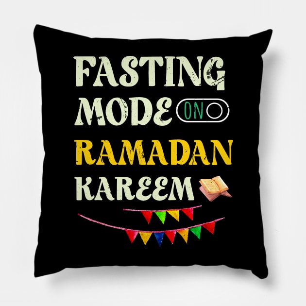 Ramadan Fasting Fashion On Happy Ramadan Muslims Holy Month Pillow by KRMOSH