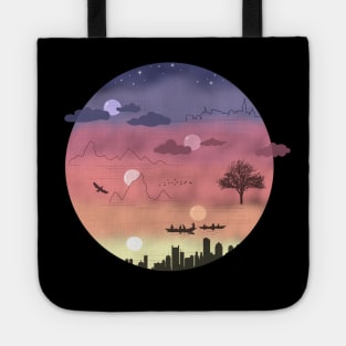 many lands under one sun graphic Tote