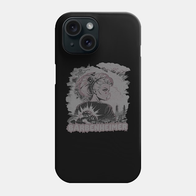 Black Barbenheimer Phone Case by Kerambawesi