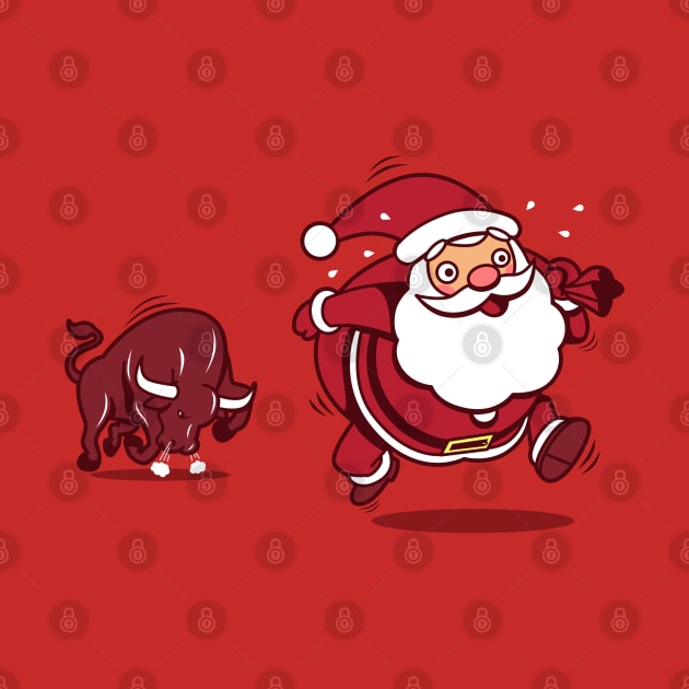 Funny Cute Kawaii Santa Claus Christmas Day Funny Cartoon by BoggsNicolas