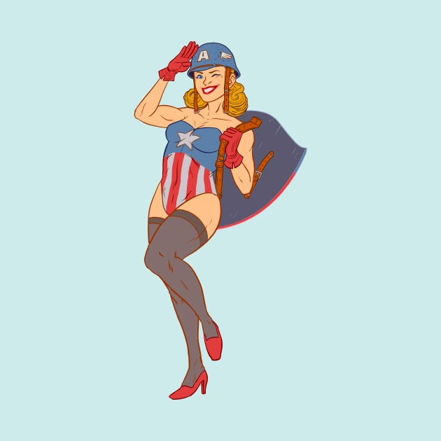 Patriotic Pin-Up by JByrne