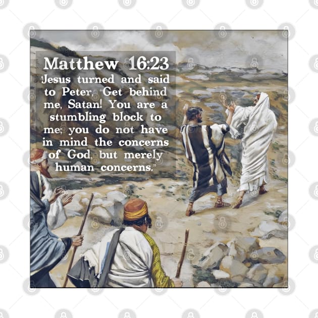 Matthew 16:23 by Bible Verses by Deb