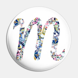 Gaudi Mosaic M Pin