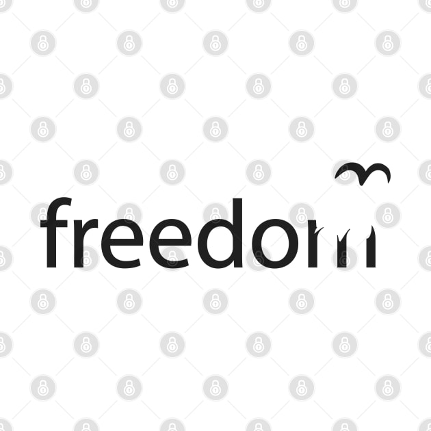 Freedom Typography Bird Dove Flying Away Liberty by alltheprints