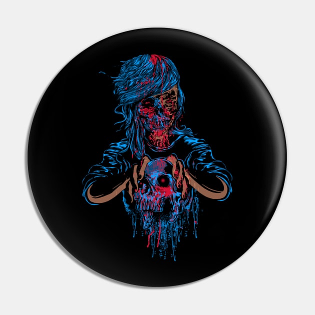 Zombie Woman Pin by StacysCellar