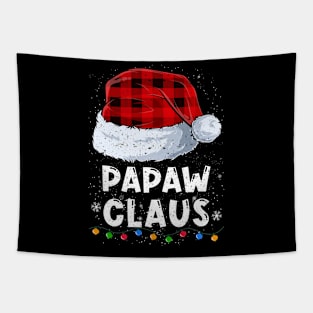 Papaw Claus Red Plaid Christmas Santa Family Matching Pajama Tapestry