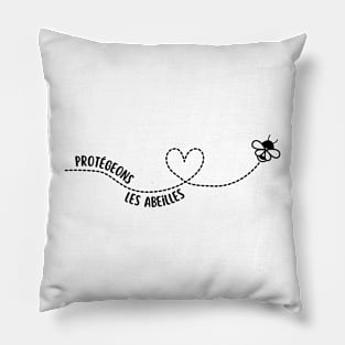 Protect the bees (in French) Pillow