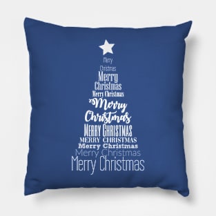 Typography Christmas tree No3 Pillow