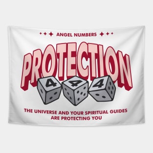 Angel Numbers 444 Protection word lettering art Tapestry