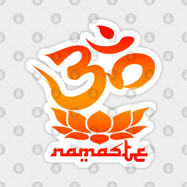 namaste red Magnet by robotface