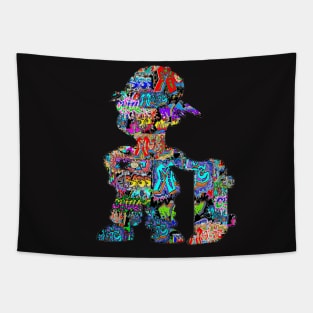 graffiti cartoon pop art fun skater Tapestry