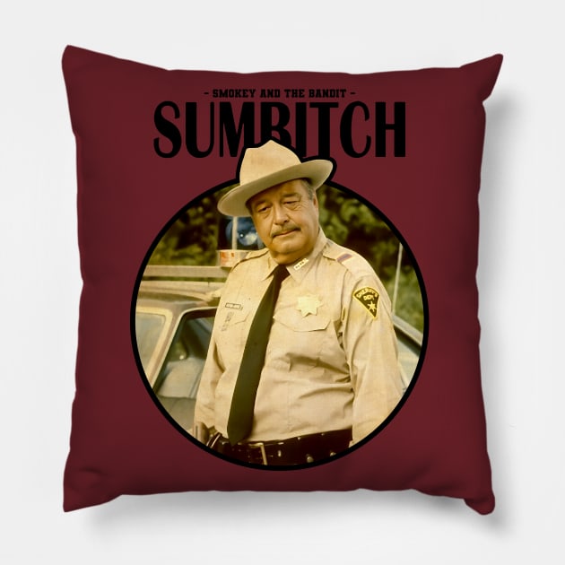 SUMBITCH POLICE BLACK Pillow by sadistenan