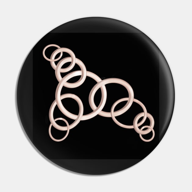 Rose gold chain Pin by CreaKat