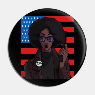 Black Panther Party USA Flag Pin