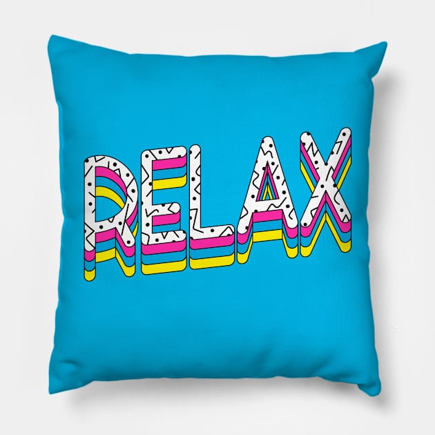 Relax Art Pillow by NewburyBoutique