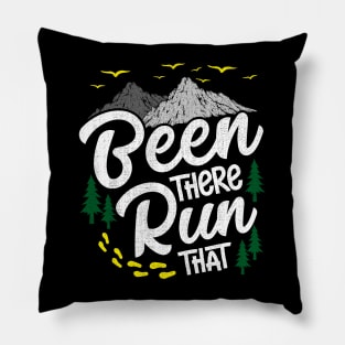 Been There Run That Mountain Running Pillow