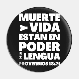 Proverbs 18-21 Power of The Tongue Spanish Pin