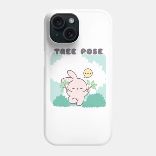 The Serenity of the Bunny in Tree Pose Yoga Phone Case