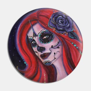 Gemma day of the dead art by Renee Lavoie Pin