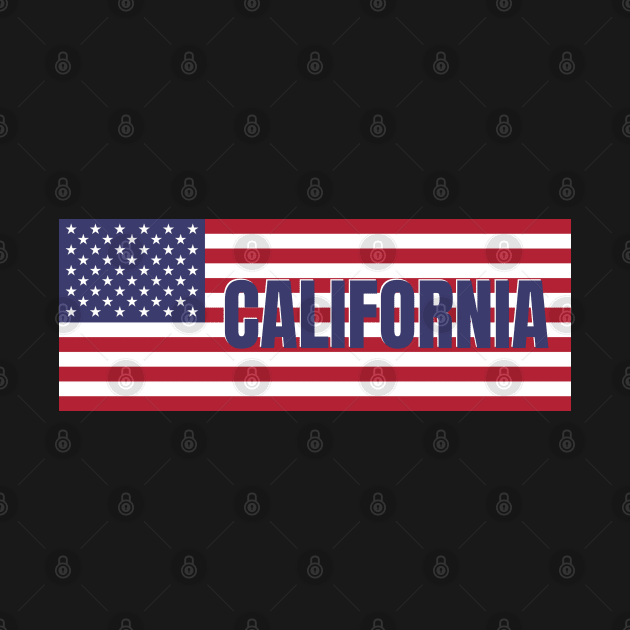 California State in American Flag by aybe7elf