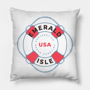 Emerald Isle, NC Summertime Vacation Life Preserver Pillow