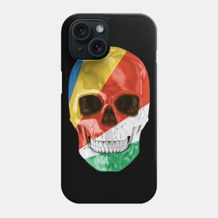 Seychelles Flag Skull - Gift for Seychellois With Roots From Seychelles Phone Case