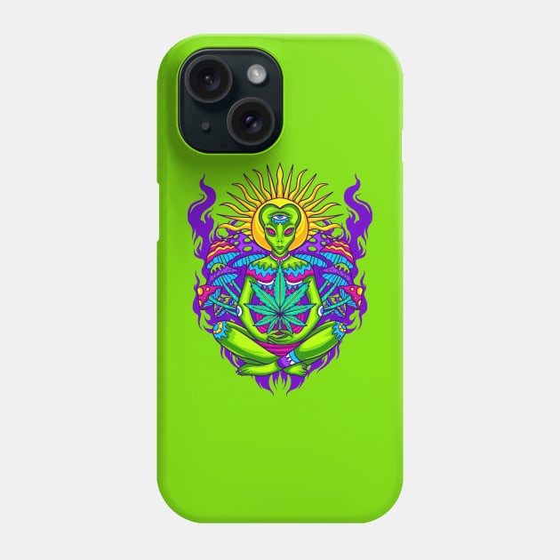 420 Outer Space Jam Phone Case by machmigo