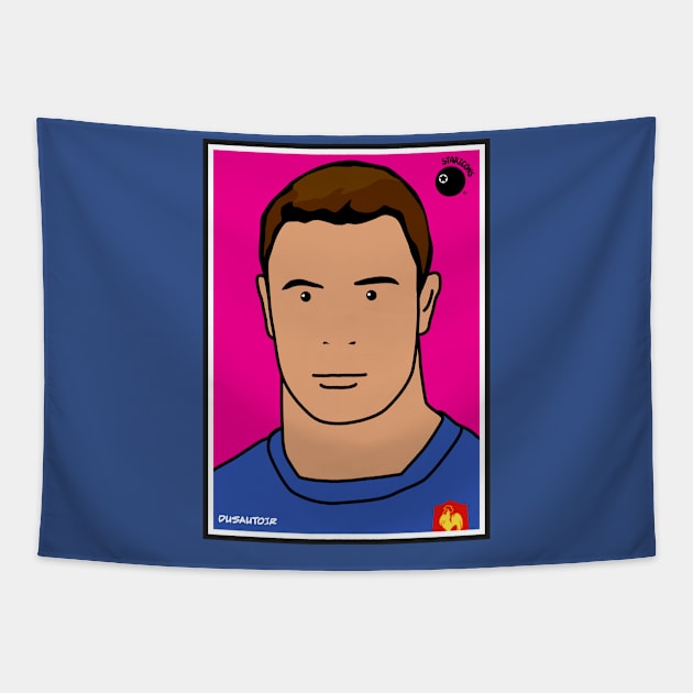 Thierry Dusautoir, France rugby union player Tapestry by stariconsrugby