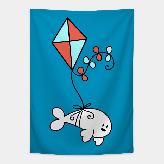 Kite Baby Harp Seal Tapestry by saradaboru