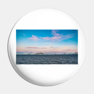 Pink & Blue Iceland Seascape Pin