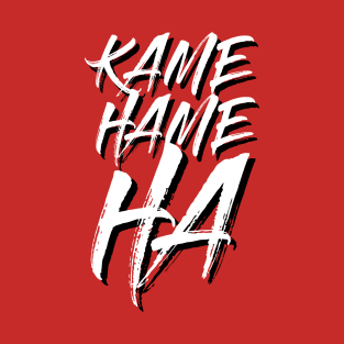 Kamehameha Brush Stroke with Shadow Statement Red Version T-Shirt