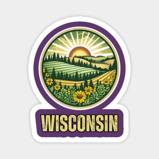 Wisconsin State USA Magnet