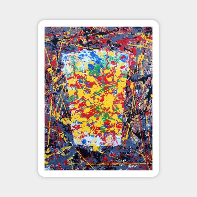 Jackson Pollock Pint Magnet by realartisbetter