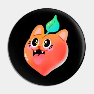 Peach Kitty Pin