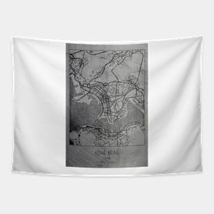 Hong Kong, China, city map Tapestry