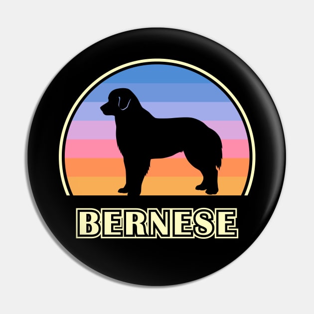 Bernese Mountain Dog Vintage Sunset Dog Pin by millersye