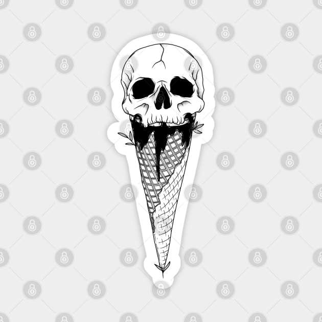 Death Cream Magnet by P7 illustrations 