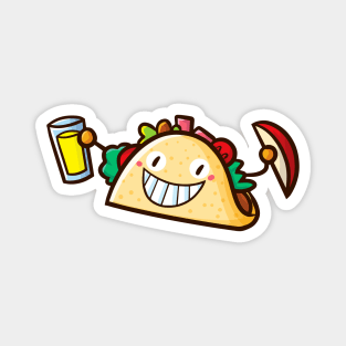 Funny Happy Taco Magnet