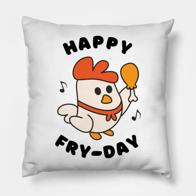 Happy Friday 2023 Pillow by Pop on Elegance