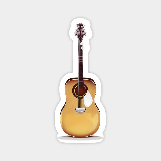 Acoustic Guitar Magnet by nickemporium1