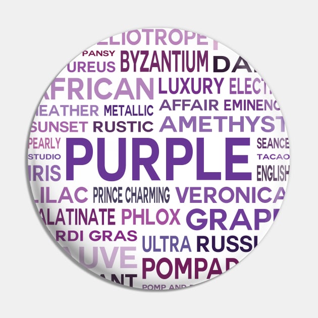 Word Cloud - Shades of Purple (White Background) Pin by inotyler