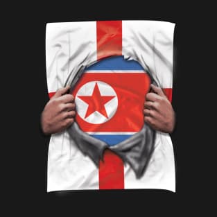 North Korea Flag English Flag Ripped - Gift for North Korean From North Korea T-Shirt