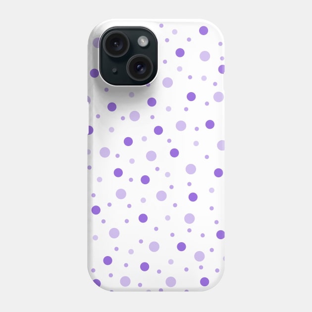 Purple Polka Dots Phone Case by Whoopsidoodle